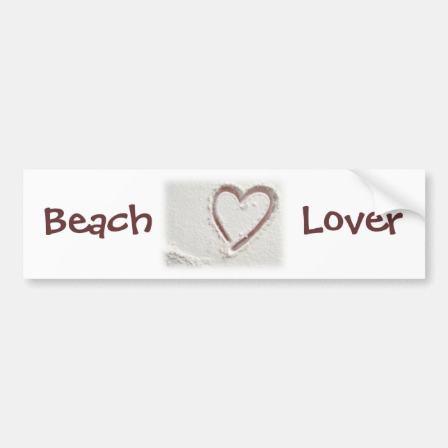 Adesivo Para Carro Beach Sand Heart (Frente)