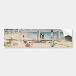 Adesivo Para Carro Beach Scene (Holiday at Mentone) (Arte australiana