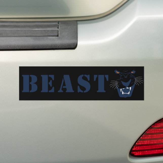 Adesivo Para Carro Beast preto (No carro)