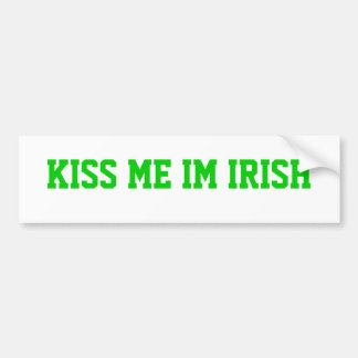 ADESIVO PARA CARRO BEIJE-ME O IRLANDÊS IM