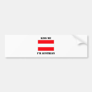 Adesivo Para Carro Beije-me que eu sou austríaco