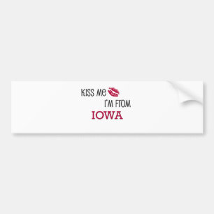 Adesivo Para Carro Beije-me que eu sou de IOWA