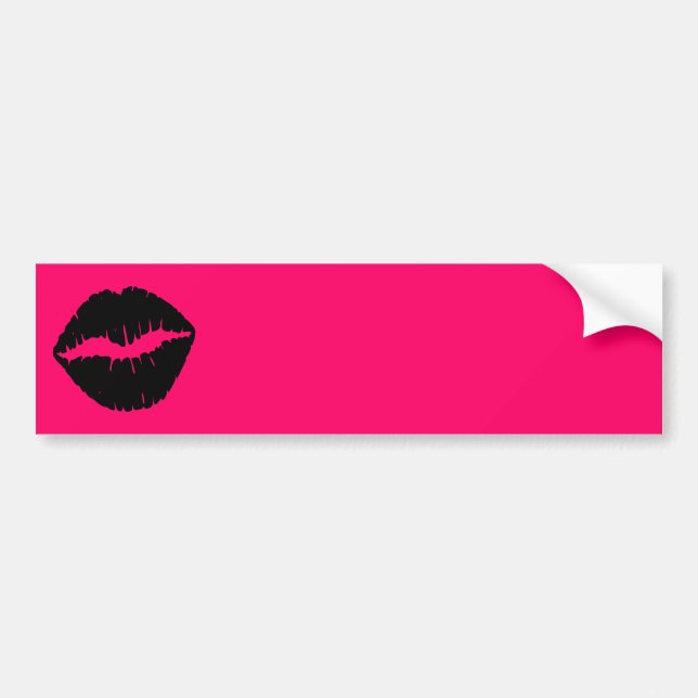 Adesivo Para Carro Beijo de Rosa e Preto (Frente)