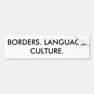 ADESIVO PARA CARRO BEIRAS. LÍNGUA. CULTURA