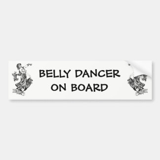 Adesivo Para Carro Belly Dancer em Conselho com Vintage Dancer