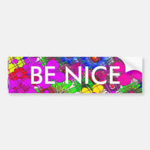 Adesivo Para Carro Belo e colorido padrão floral incrível design a