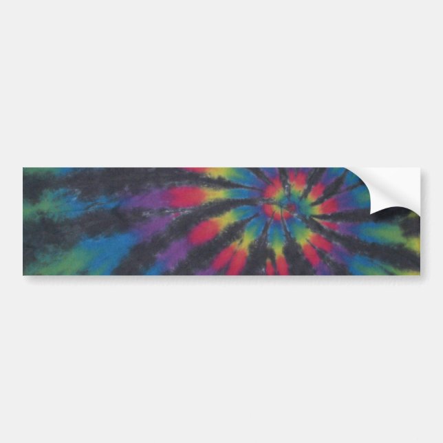 Adesivo Para Carro Belo Rainbow Swirl Spiral Tie Dye PhatDyes (Frente)