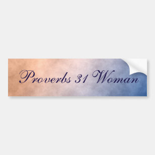 Adesivo Para Carro Belos provérbios 31 mulheres azuis e laranja