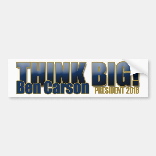 Adesivo Para Carro Ben Carson para o presidente (Frente)