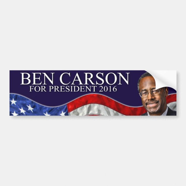 Adesivo Para Carro Ben Carson para o presidente 2016 (Frente)