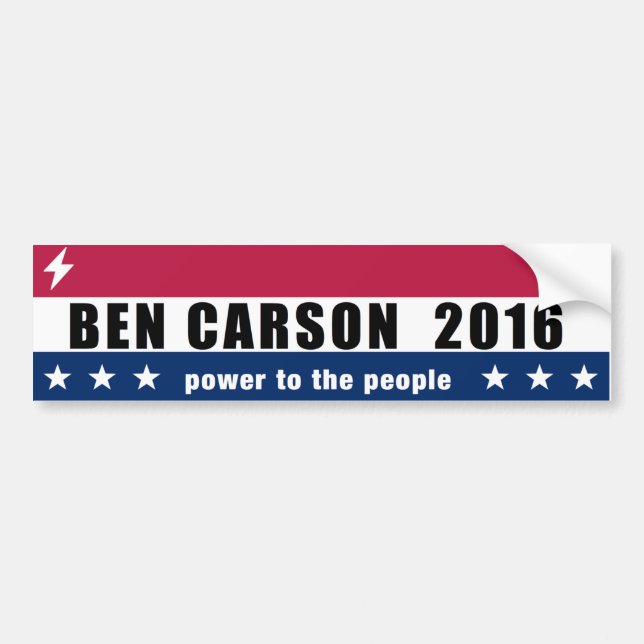 Adesivo Para Carro Ben Carson para o presidente 2016 poder às pessoas (Frente)
