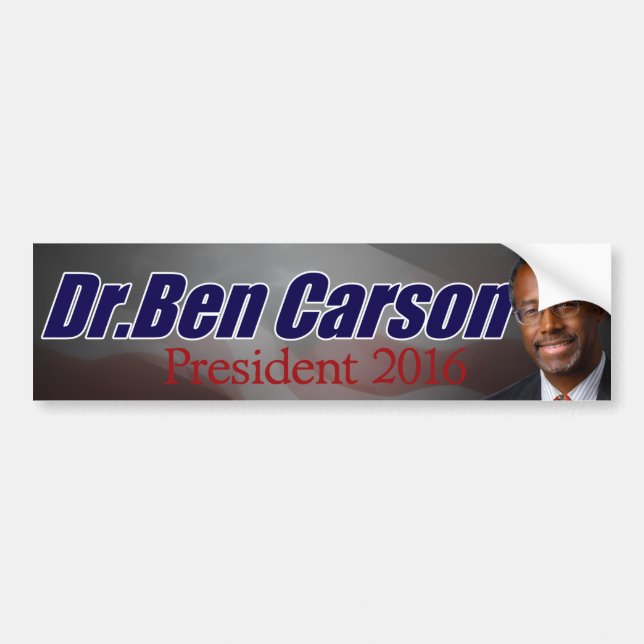 Adesivo Para Carro Ben Carson para o presidente autocolante no vidro (Frente)