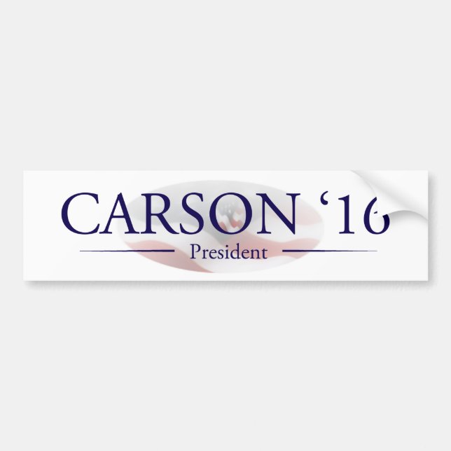 Adesivo Para Carro Ben Carson para o presidente Presente (Frente)