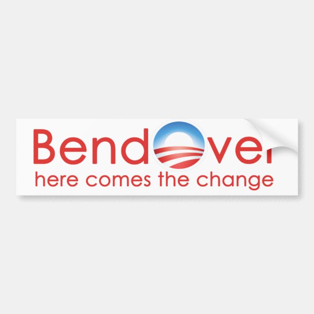 Adesivo Para Carro Bend Over for Barack Obamas Change nobama (Frente)