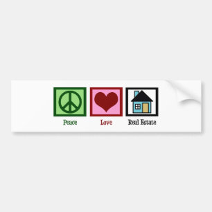Adesivo Para Carro Bens imobiliários do amor da paz