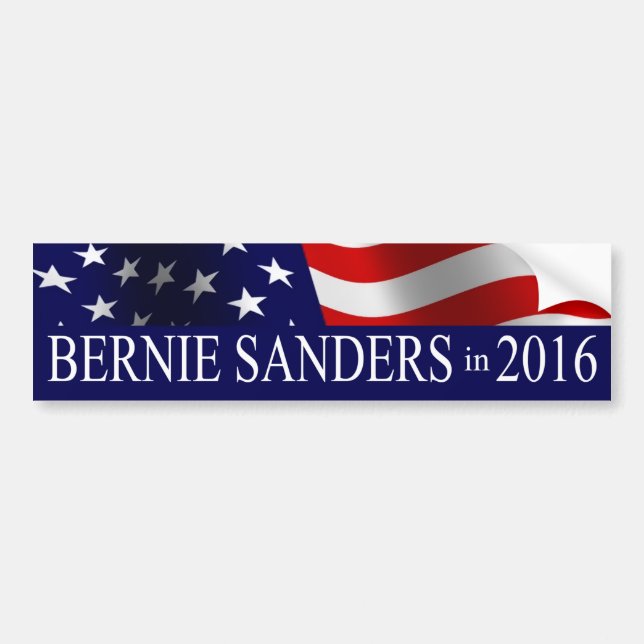 Adesivo Para Carro Bernie Sanders Presidente 2016 EUA Flag (Frente)