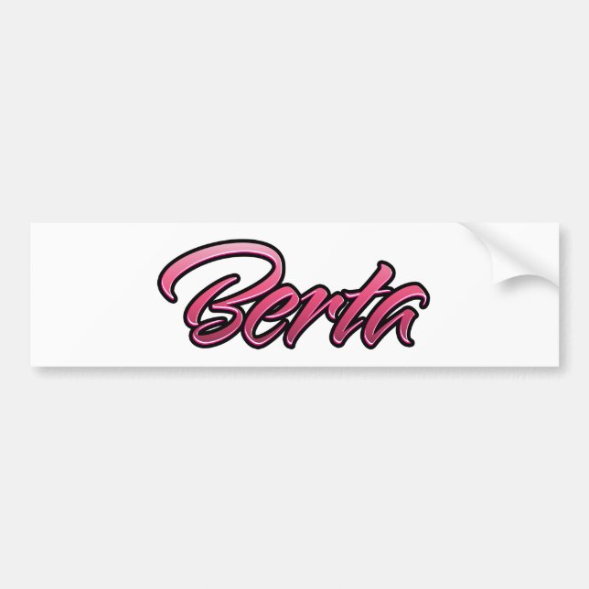 Adesivo Para Carro Berta - Aufkleber Sticker rosa desvanecido (Frente)