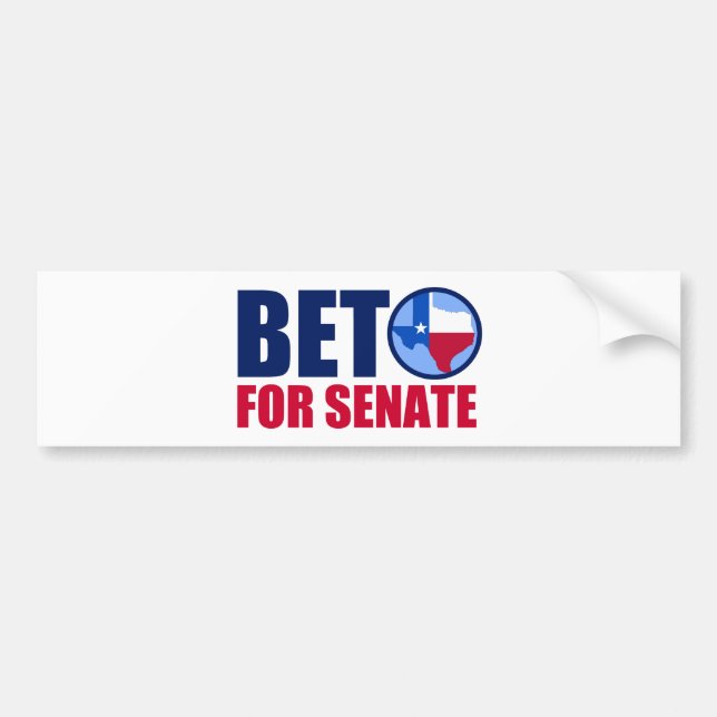 Adesivo Para Carro Beto para o Senado 2018 de Texas (Frente)