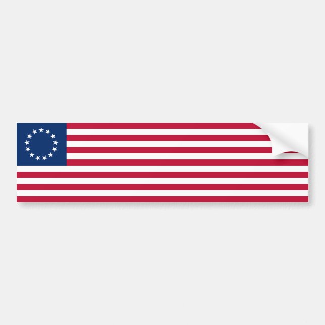 Adesivo Para Carro Betsy Ross American Flag (Frente)