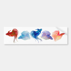 Adesivo Para Carro Betta Fishes