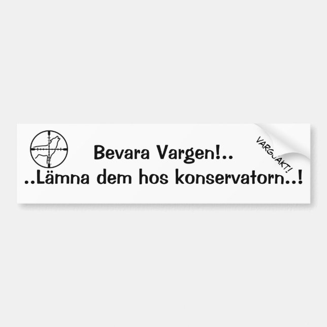 Adesivo Para Carro Bevara Vargen.. Lämna dem till konservatorn! (Frente)
