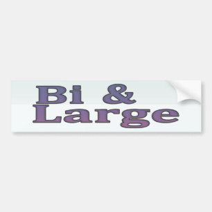 Adesivo Para Carro Bi & Large Bumper Sticker