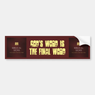Adesivo Para Carro Biblical Signs 2020 "God's Word" Bumper Sticker