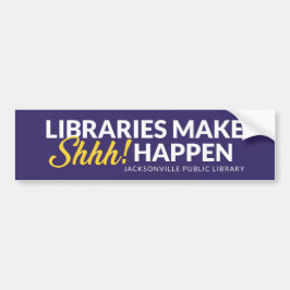 Adesivo Para Carro Bibliotecas Fazem Shhh Acontecer