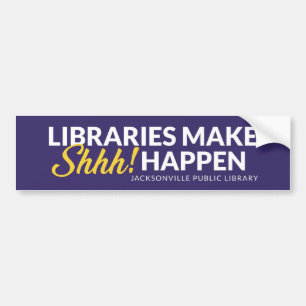 Adesivo Para Carro Bibliotecas Fazem Shhh Acontecer