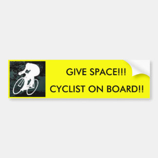 Adesivo Para Carro bicicleta, CICLISTA A BORDO!! , DÊ O ESPAÇO!!!