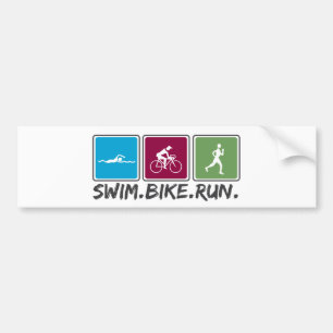 Adesivo Para Carro bicicleta da natação funcionada (triathlon)