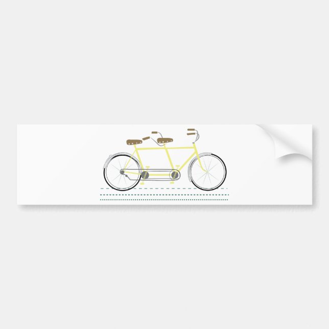 Adesivo Para Carro Bicicleta em tandem (Frente)