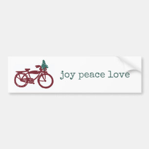 Adesivo Para Carro Bicicleta Vintage e design da árvore de Natal