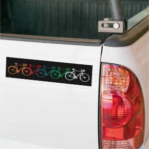 Adesivo Para Carro Bicicletas sobrepostas coloridas