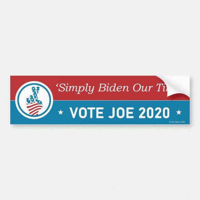 Adesivo Para Carro Biden 2020 Bumper Sticker (Frente)