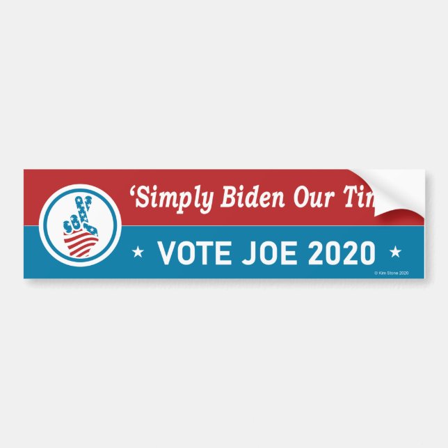 Adesivo Para Carro Biden 2020 Bumper Sticker (Frente)