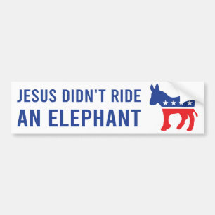 Adesivo Para Carro Biden 2020 - Jesus não cavalgou um elefante