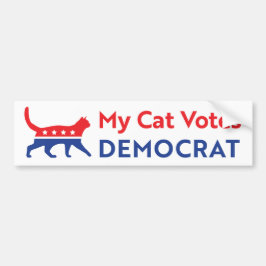Adesivo Para Carro Biden 2020 - Meu Gato Vota Democrata