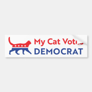 Adesivo Para Carro Biden 2020 - O Meu Gato Vota Democrata