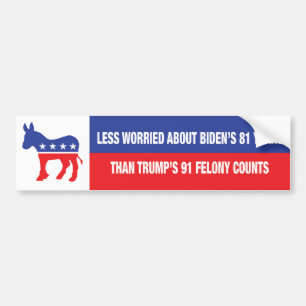 Adesivo Para Carro BIDEN 2024 Trump 91 Felony Counts