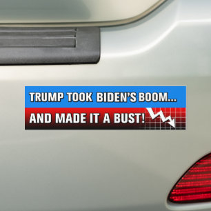 Adesivo Para Carro Biden Boom Trump Tarifas de Recessão