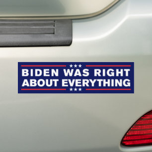 Adesivo Para Carro Biden Estava Certo Sobre Tudo Anti-Trump