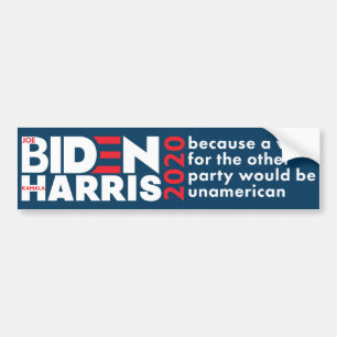 Adesivo Para Carro Biden / Harris 2020 Election Trump é americano