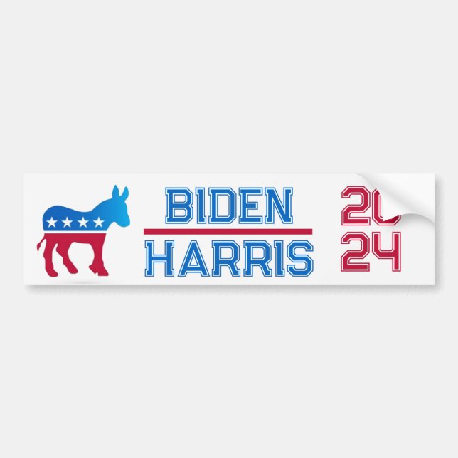 Adesivo Para Carro Biden Harris 2024 (Frente)
