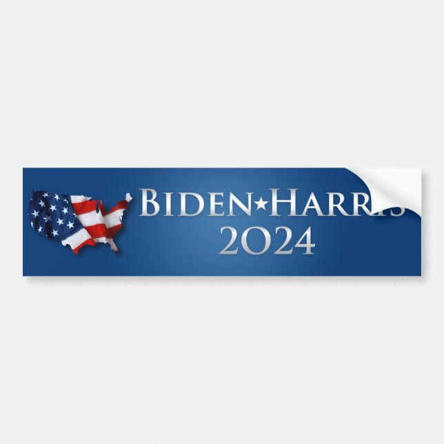 Adesivo Para Carro Biden Harris 2024 (Frente)