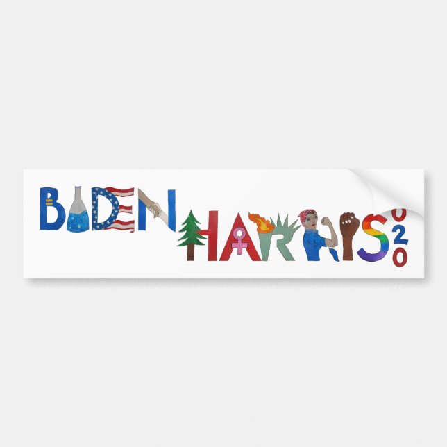 Adesivo Para Carro Biden Harris Bumper Sticker (Frente)