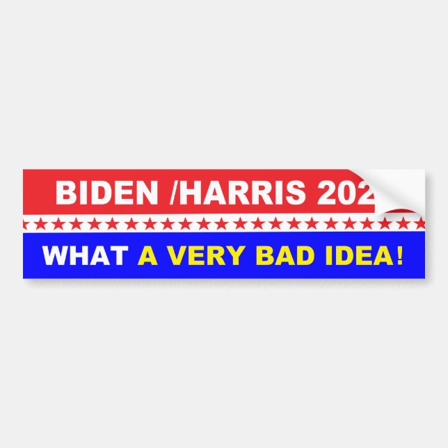 Adesivo Para Carro Biden Harris Que Má Ideia (Frente)