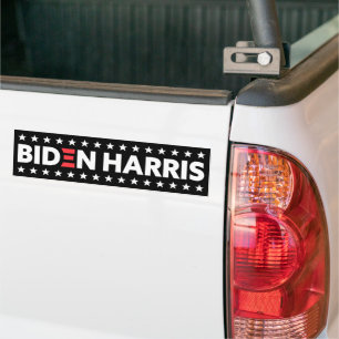 Adesivo Para Carro Biden / Harris White Stars Black