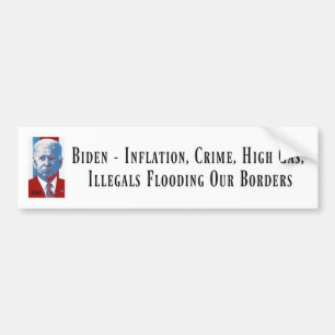 Adesivo Para Carro Biden - Inflation, Crime, ... - Bumper Sticker
