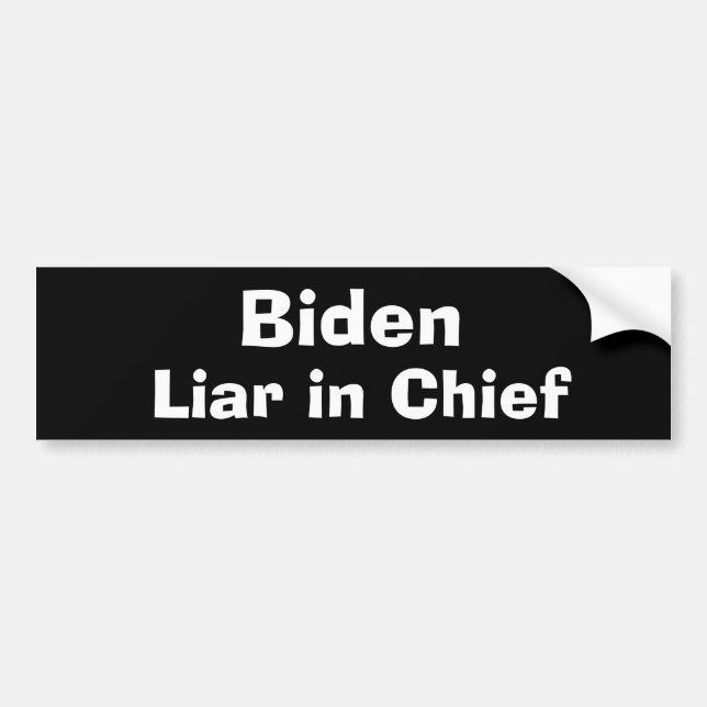 Adesivo Para Carro Biden Liar no Bumper-Sticker (Frente)